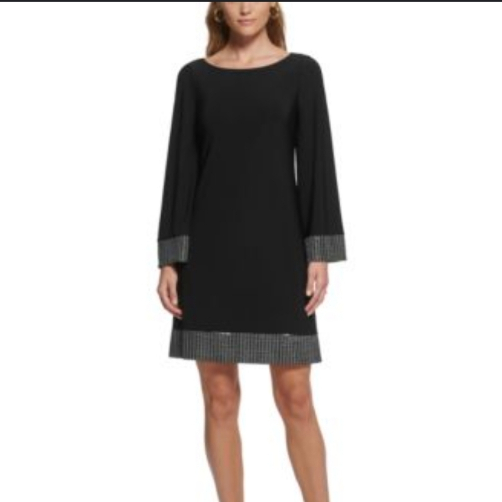 NWT Jessica Howard Black Dress with Silver Accents